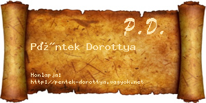 Péntek Dorottya névjegykártya
