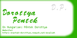 dorottya pentek business card